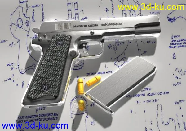 m1911不锈钢版模型的图片1