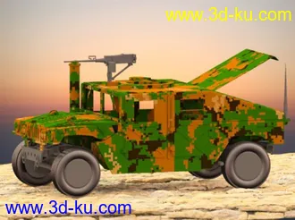 3D打印模型军用悍马H1的图片