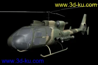 3D打印模型（原创）国产小羚羊（陆航）武装直升机（中模）的图片