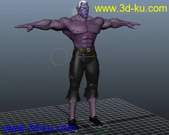 3D打印模型不错的肌肉男有材质绑定控制器的图片