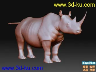 3D打印模型犀牛的图片