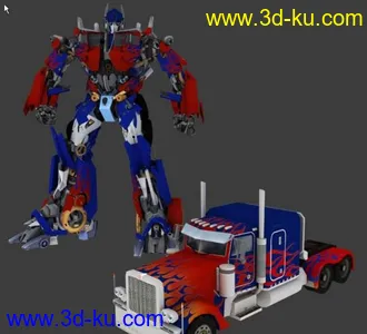 ]变形金刚带骨骼变形动画模型下载的图片