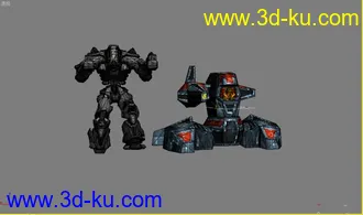 3D打印模型双枪机器人 想要的拿走呵呵的图片