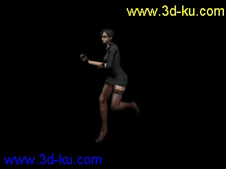 3D打印模型cs美女 带骨骼及跑动画 MAX格式的图片