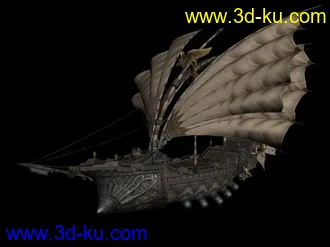 3D打印模型一艘非常非常棒的飞行船。的图片