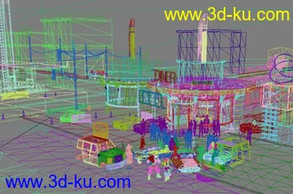 3D打印模型街霸 一个街头打斗场景的图片