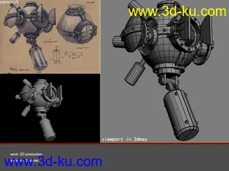 3D打印模型一个卫星。。的图片