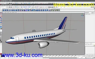 3D打印模型民航飞机，带天空渲染效果的的图片