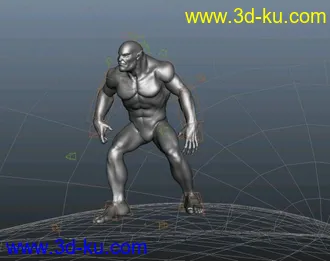 肌肉男 绑定模型的图片