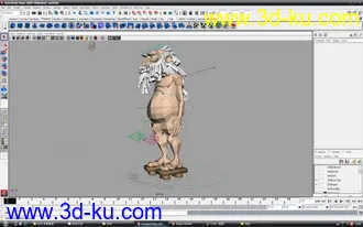 3D打印模型一个老爷子 带骨骼的图片