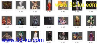 最近整理的人物模型。的图片