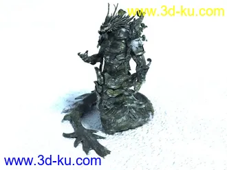 3D打印模型海底物件烛龙雕像的图片
