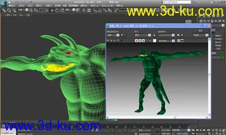 3D打印模型绿色怪兽的图片