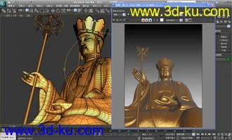 3D打印模型纯金打造（菩萨）的图片