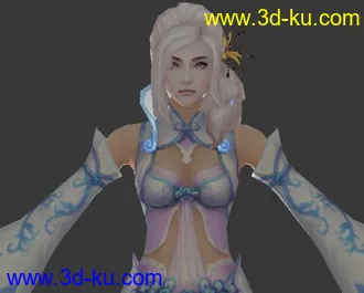 3D打印模型诛仙的时装完美的穿起来好像更好看的图片