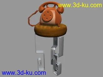 3D打印模型一个卡通电话，材质齐全，喜欢的拿走。的图片