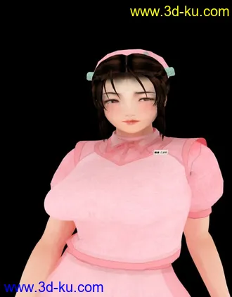 3D打印模型小护士，衣服是独立的，部分贴图精细，你懂得。的图片