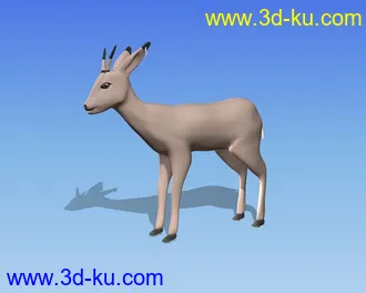 3D打印模型发个小鹿PP  第一次建模的图片