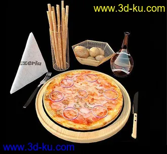 3D打印模型薯条 比赛 餐具套的图片