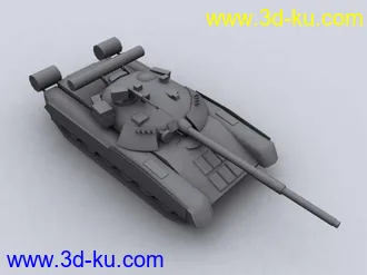 3D打印模型俄军T-80U主战坦克的图片