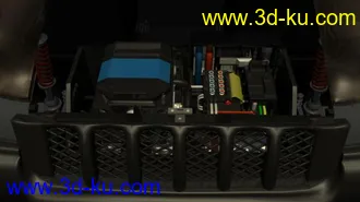 3D打印模型做的一部越野小车的图片