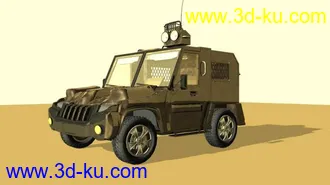 3D打印模型做的一部越野小车的图片