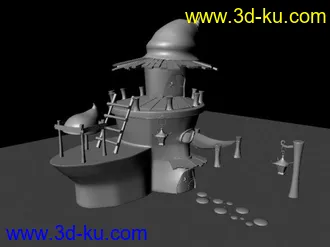 3D打印模型小木屋的图片
