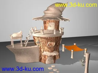 3D打印模型小木屋的图片