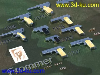 手枪Frommer 37.M两款结构模型的图片