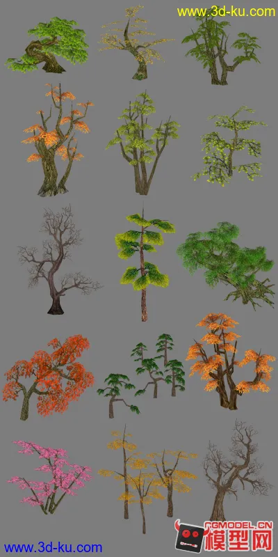 一组低模树模型的图片2