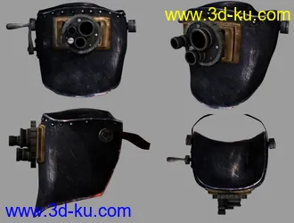 3D打印模型鬼妈妈中的头盔，4边面，带贴图和绑定的。的图片