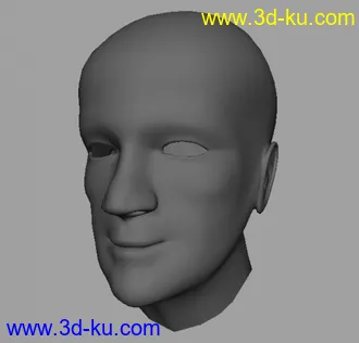 3D打印模型自己原创的人头，没有参考图片的图片