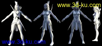 3D打印模型女猎人的图片