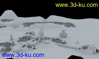 3D打印模型机械基地白模.....收藏的赶紧了 有3DS OBJ格式 玛雅也能用的图片