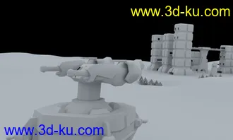 3D打印模型机械基地白模.....收藏的赶紧了 有3DS OBJ格式 玛雅也能用的图片