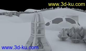 3D打印模型机械基地白模.....收藏的赶紧了 有3DS OBJ格式 玛雅也能用的图片