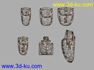 3D打印模型野战装备6件套的图片