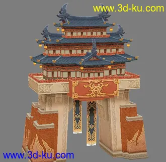 3D打印模型一个不错的建筑的图片