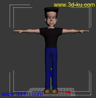 3D打印模型一个男人~！绑好骨骼有简单动画~！的图片