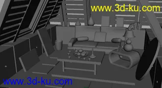 3D打印模型新手建模 小屋内景 多多指教的图片