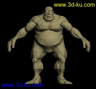 3D打印模型超吊大胖子怪兽！绑好骨骼~带一百多帧动画~~的图片