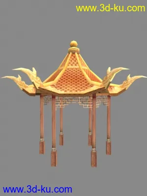 3D打印模型自己做的一个亭子的图片