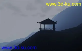 3D打印模型自己做的一个亭子的图片