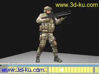 3D打印模型[独家首发]Unity demo战士附带1000帧动画的图片
