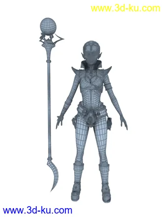 3D打印模型无贴图女巫高模的图片