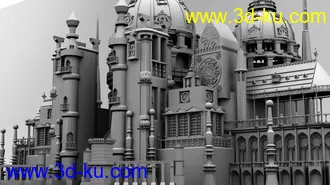 3D打印模型城堡场景的图片