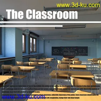 3D打印模型教室场景 带整套贴图 有材质的图片