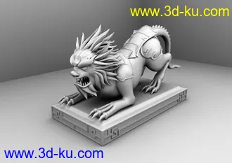 3D打印模型石狮子的图片