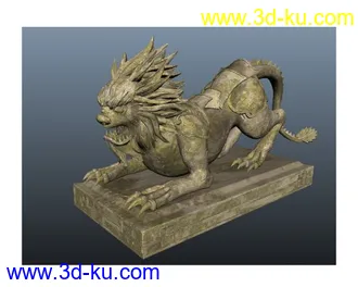 3D打印模型石狮子的图片