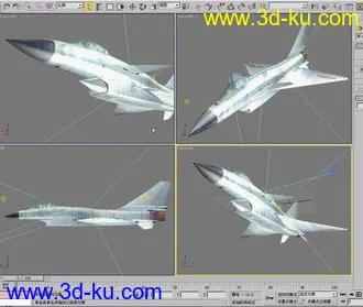 3D打印模型自制的  “”歼10“”   低模，修复附件下载的图片
